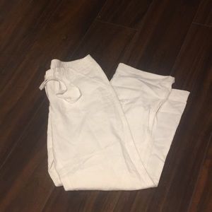 {CODE} white linen pants
